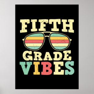 Poster Vibes de 5e année pour enseignant