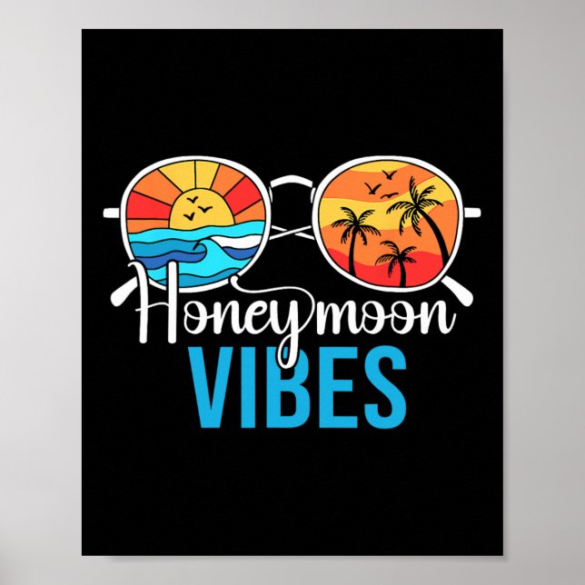 Poster Vibes de lune de miel Couples Vacances Mariage Mar (Devant)