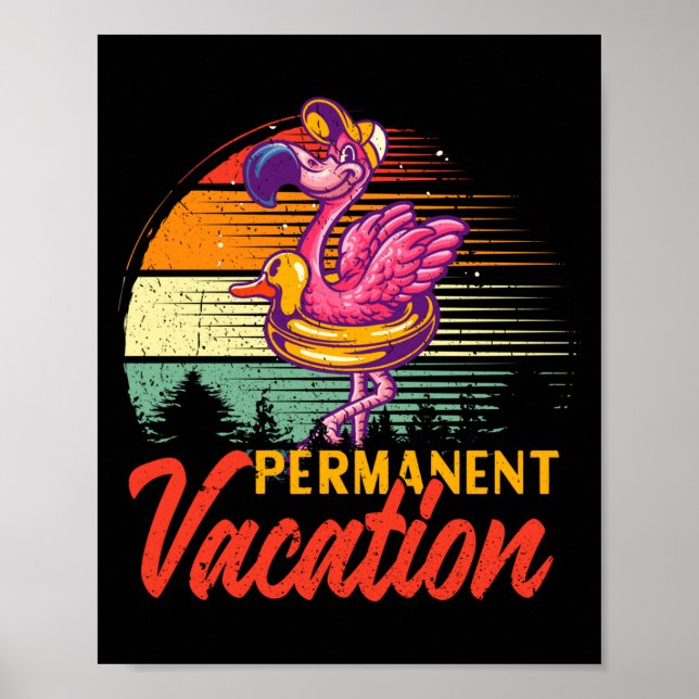 Poster vibes de plage de vacances permanentes en Californ (Devant)