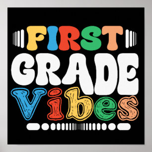 Poster Vibes De Première Année Retour À L'École Étudiants