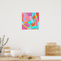 Vibes d'été au bord de la piscine Art Abstrait