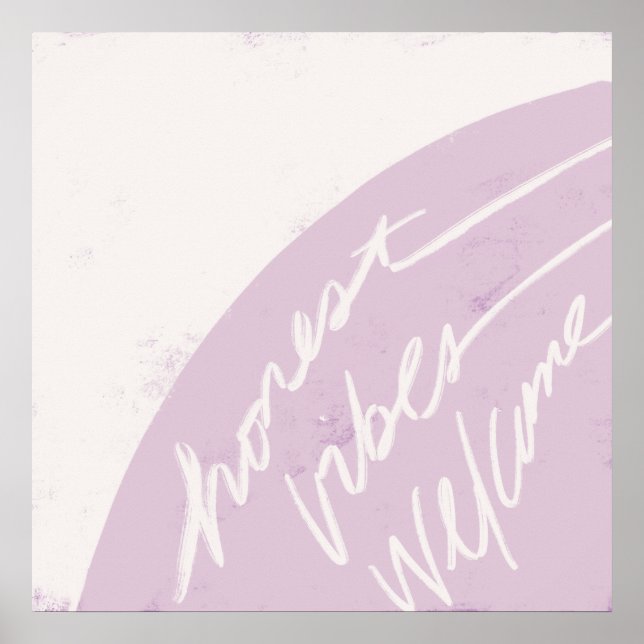 Poster Vibes d'honneur Bienvenue - Lavender (Devant)