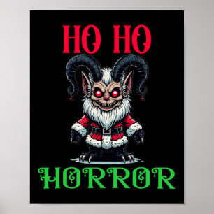 Poster Vibes festives gothiques foncées Ho Ho Horreur Kra
