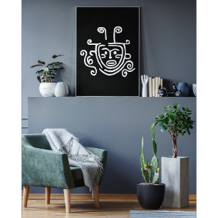 Poster Vibes mystiques : Masque de chaman tribal