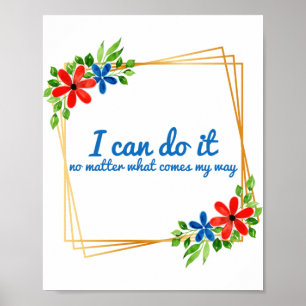 Poster vibes positives affirmations pour le travail