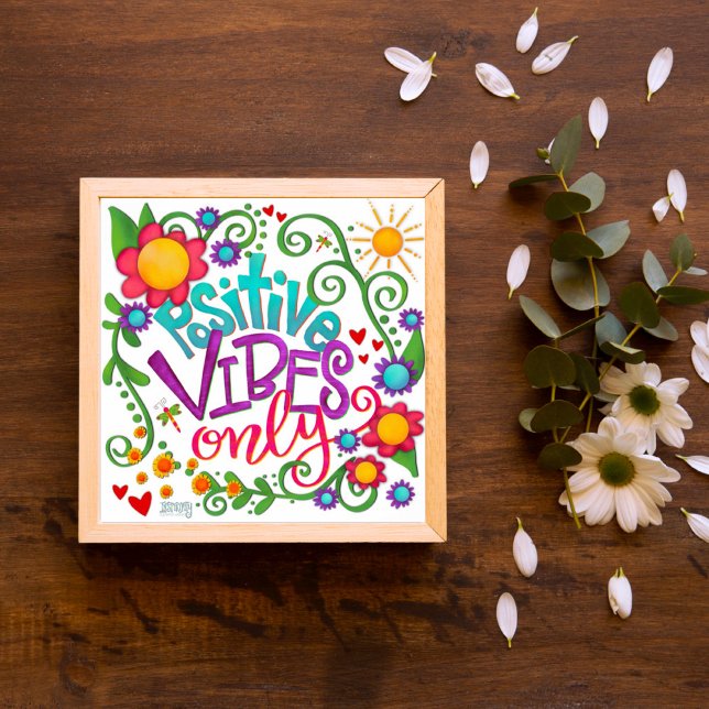 Poster Vibes positives mignonnes Whimsical uniquement Ins (Créateur téléchargé)