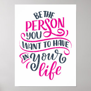 Poster Vibes positives - Soyez la personne que vous voule