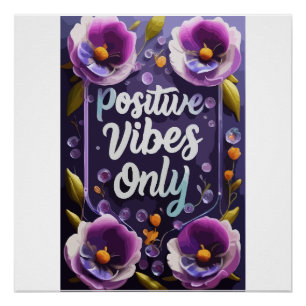 Poster Vibes Positives Tout Autour De Wall Art