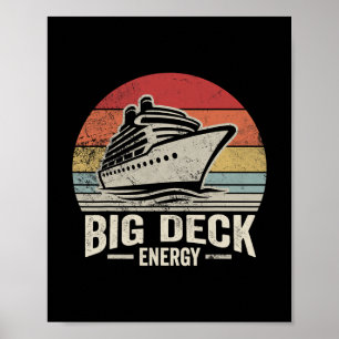 Poster Vibes Rétro de Bateau de Croisière à Grand Pont