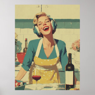 Poster Vibes Rétro de Cuisine Heureuse