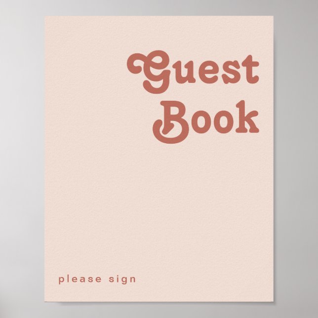 Poster Vibes rétro simples | Blush Pink Gubook Sign (Devant)