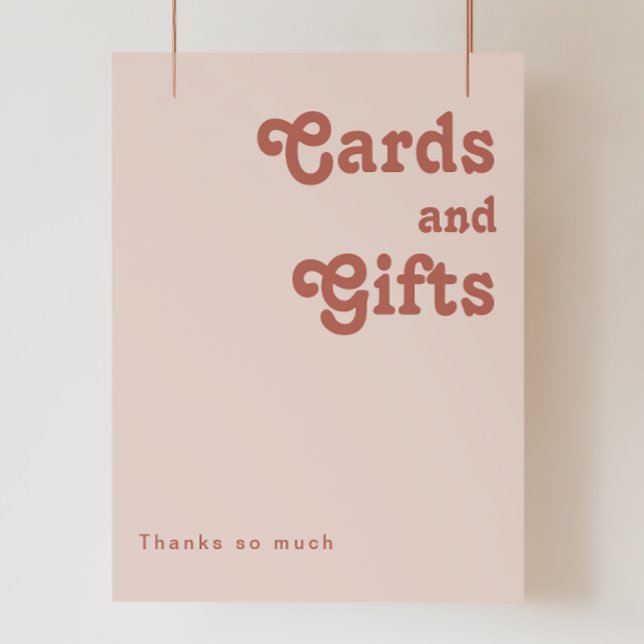 Poster Vibes rétro simples | Cartes et cadeaux rose vif (Créateur téléchargé)