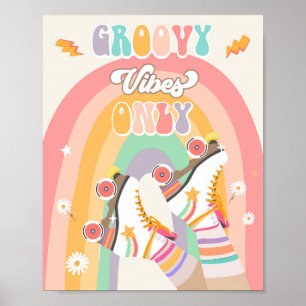 Poster Vibes super seulement Roller Skate Retro