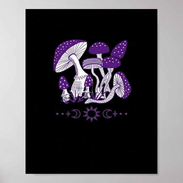 Poster Vibes Whimsigoth de champignons (Devant)