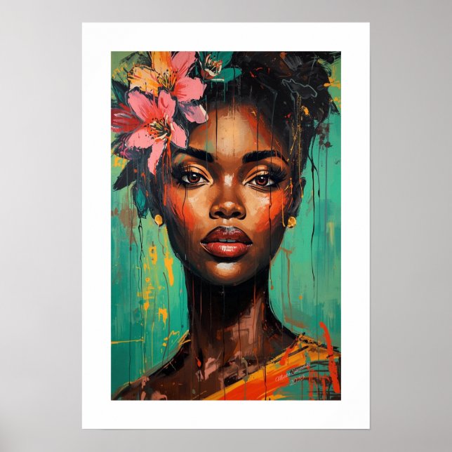 Poster Vibrant Abstract Art Print  (Devant)