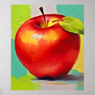 Poster Vibrant Apple Still Life