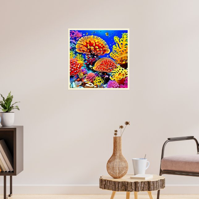 Poster Vibrant Coral Reef Sea Wonder Art (Salon 3)
