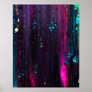 Poster Vibrant Splotches de peinture à l'alcool Imprimer