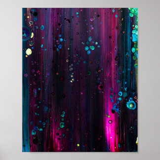 Poster Vibrant Splotches de peinture à l'alcool Imprimer