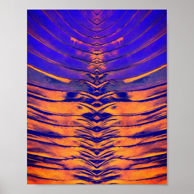 Poster Vibrant Symmetrical Abstract Pattern (Devant)