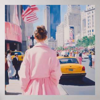 Poster Vibrant Urban Art with Classic New York Charm