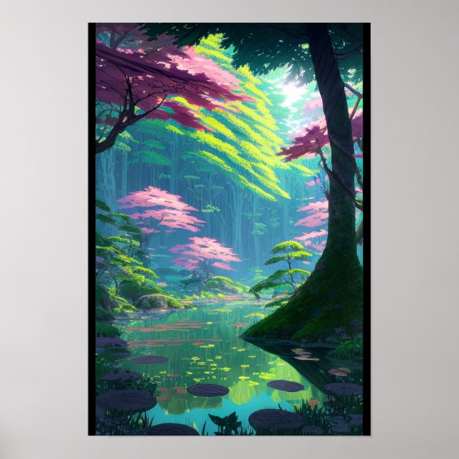 Poster Vibrant Wetland Wonders (Devant)