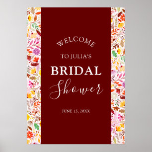 Poster Vibrantes Fleurs d'Été de Tulipe pour Baby Shower