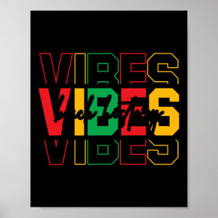 Poster Vibrations du Mois de l'Histoire des Noirs Coloré 