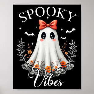 Poster Vibrations Effrayantes Fantôme Rétro Groovy Hallow