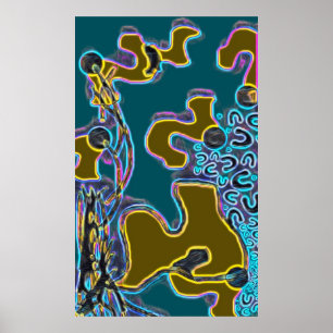 Poster Vibrations fondantes de Memphis II
