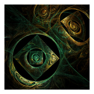 Poster Vibrations magiques Art Abstrait