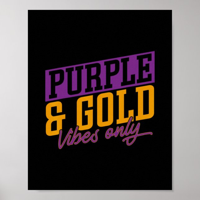 Poster Vibrations Violettes Et Dorées  (Devant)