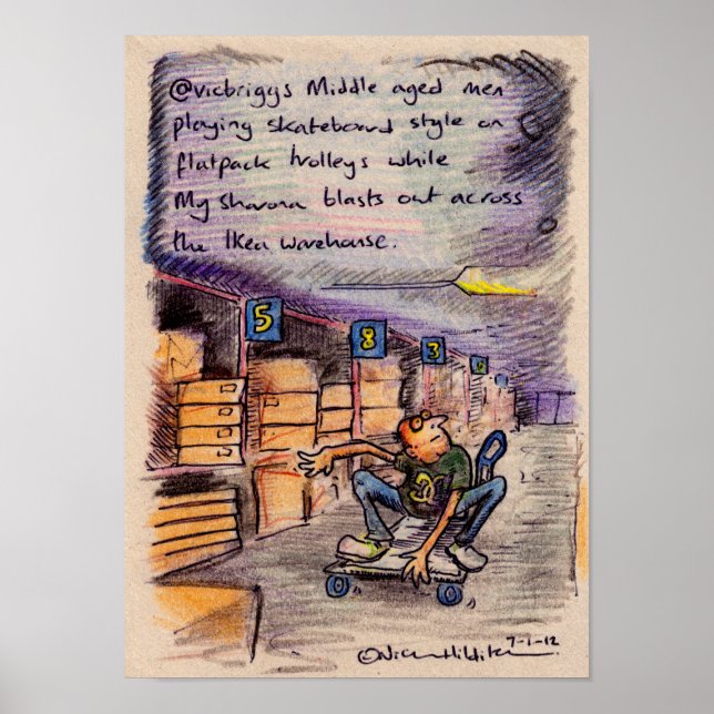 Poster @vicbriggs irkafirka tirage (Devant)