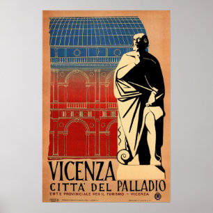 Poster VICENZA Ville de Palladio Architecture Italie Voya