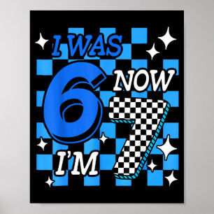 Poster Vichy Bleu J'avais 6 ans Maintenant J'ai 7 ans Gar