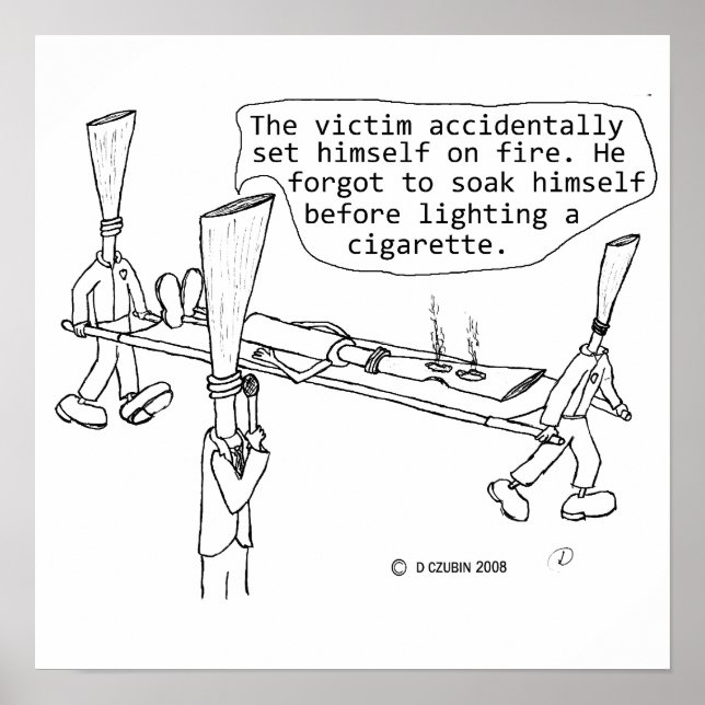 Poster Victime de la combustion de cigarettes (Devant)