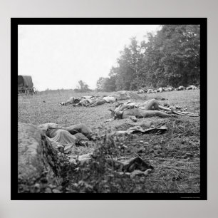 Poster Victimes pendant la bataille de Gettysburg 1863
