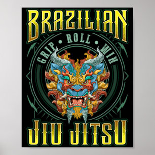Poster Victoire de la prise de rouleau BJJ - Grappling Ji