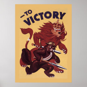 Poster Victoire du Canada ~ Campagne de propagande de gue