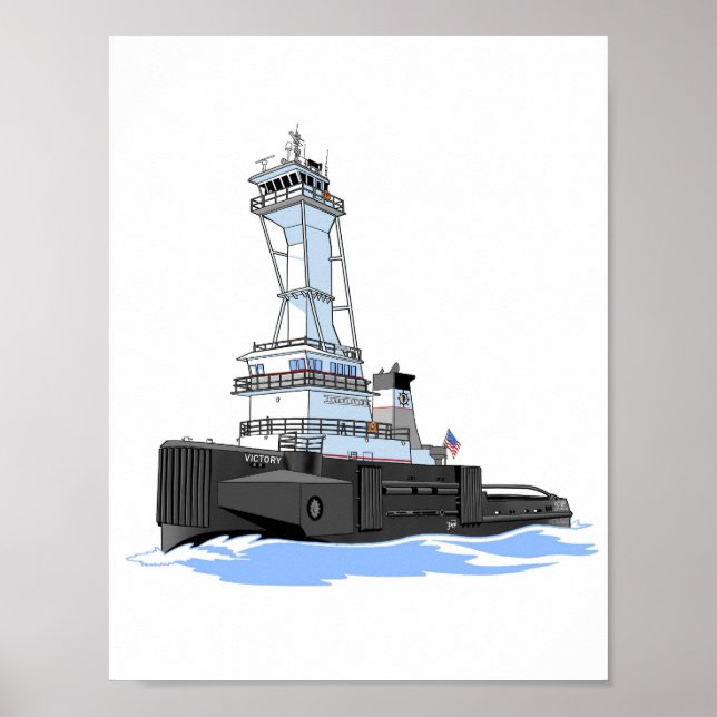 Poster Victoire du remorqueur des Grands Lacs (Grand Rive (Devant)