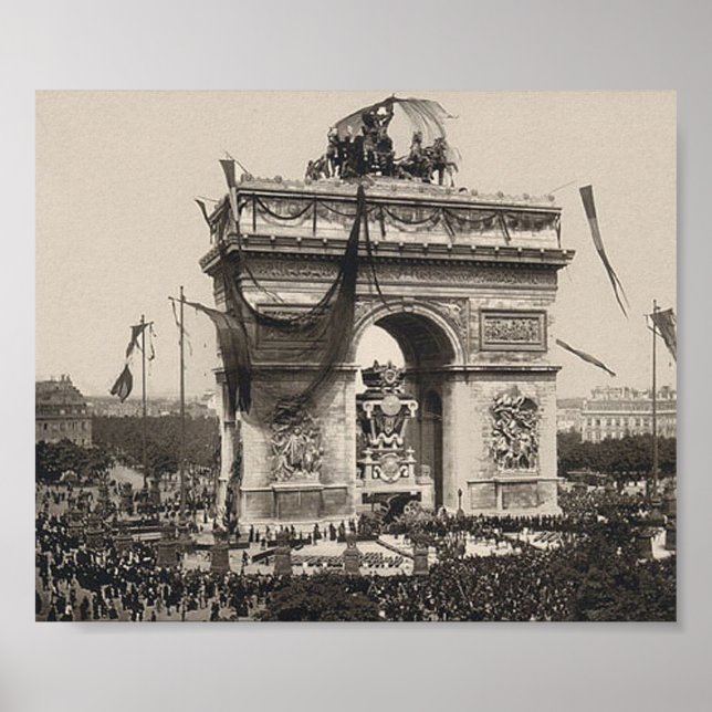 Poster Victor Hugo - l'Arc de Triomphe - Paris 1885 (Devant)
