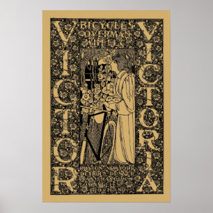 Poster Victor, Victoria Publicité pour bicyclettes