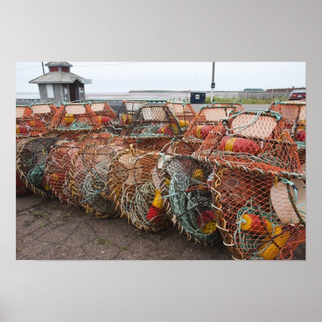 Poster Victoria, Île-du-Prince-Édouard. Pots de crabe (Devant)