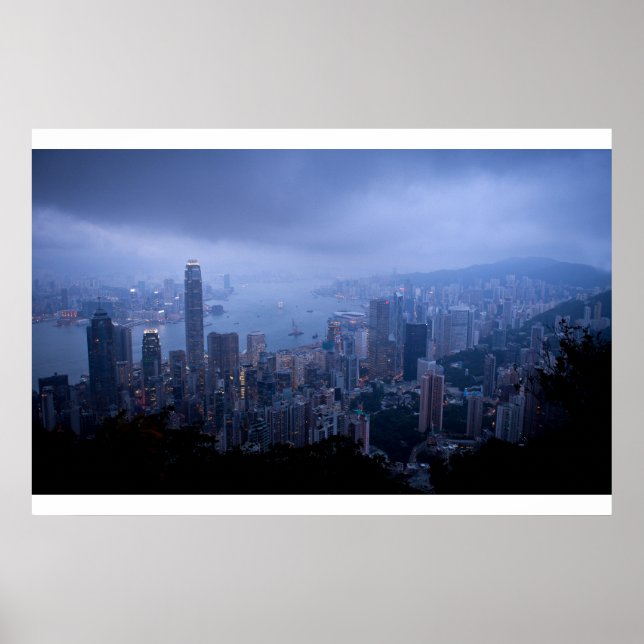 Poster Victoria Peak, Hong Kong. (Devant)