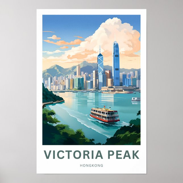 Poster Victoria Peak Hongkong Imprimer (Devant)