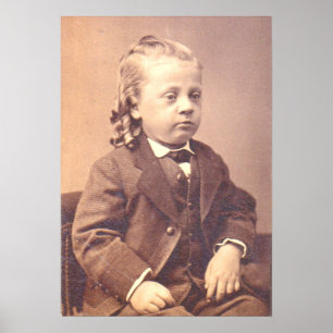 Poster Victorian boy with unfortunate hair style