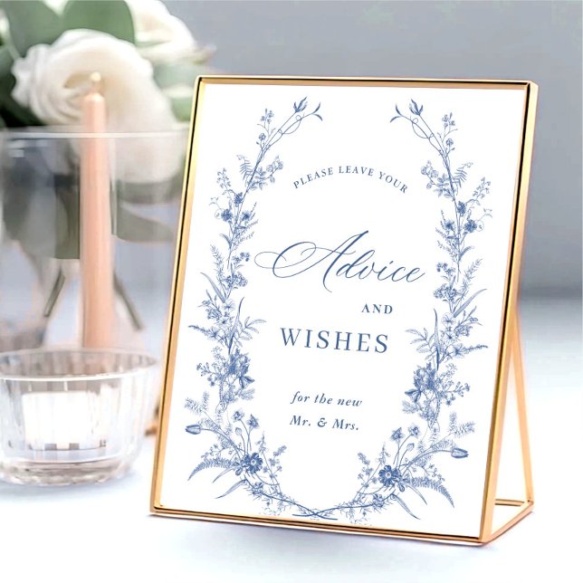 Poster Victorian Dusty Blue French Garden Conseils & Souh (Créateur téléchargé)