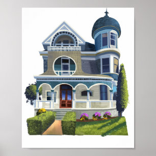 Poster Victorian house