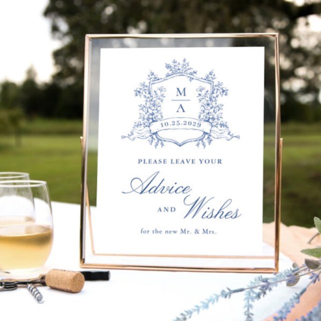 Poster Victorian Ornate Dusty Blue Conseils & Wings (Créateur téléchargé)