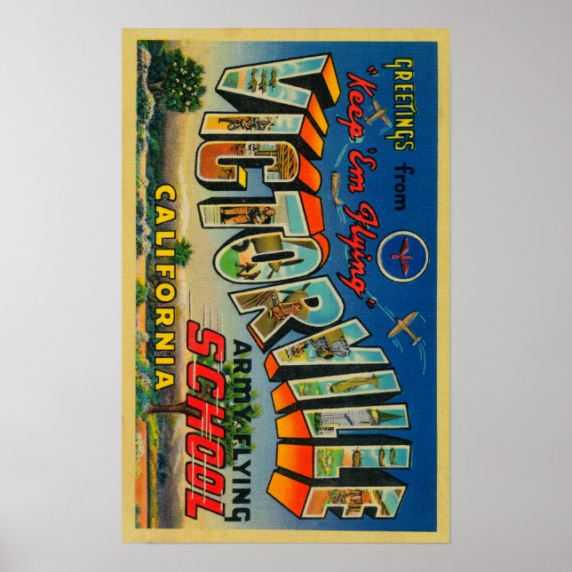 Poster Victorville, Californie - Army Flying School (Devant)